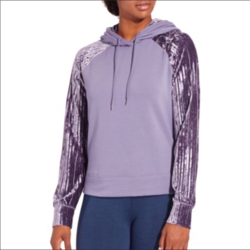 CALIA Effortless Purple Velvet Hoodie / Size S